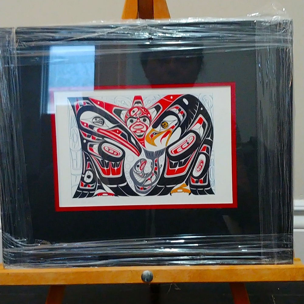 Canadian native art framed print - Spirit Box Desigh